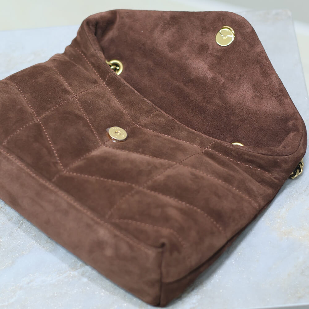 YSL Toy Puffer in suede