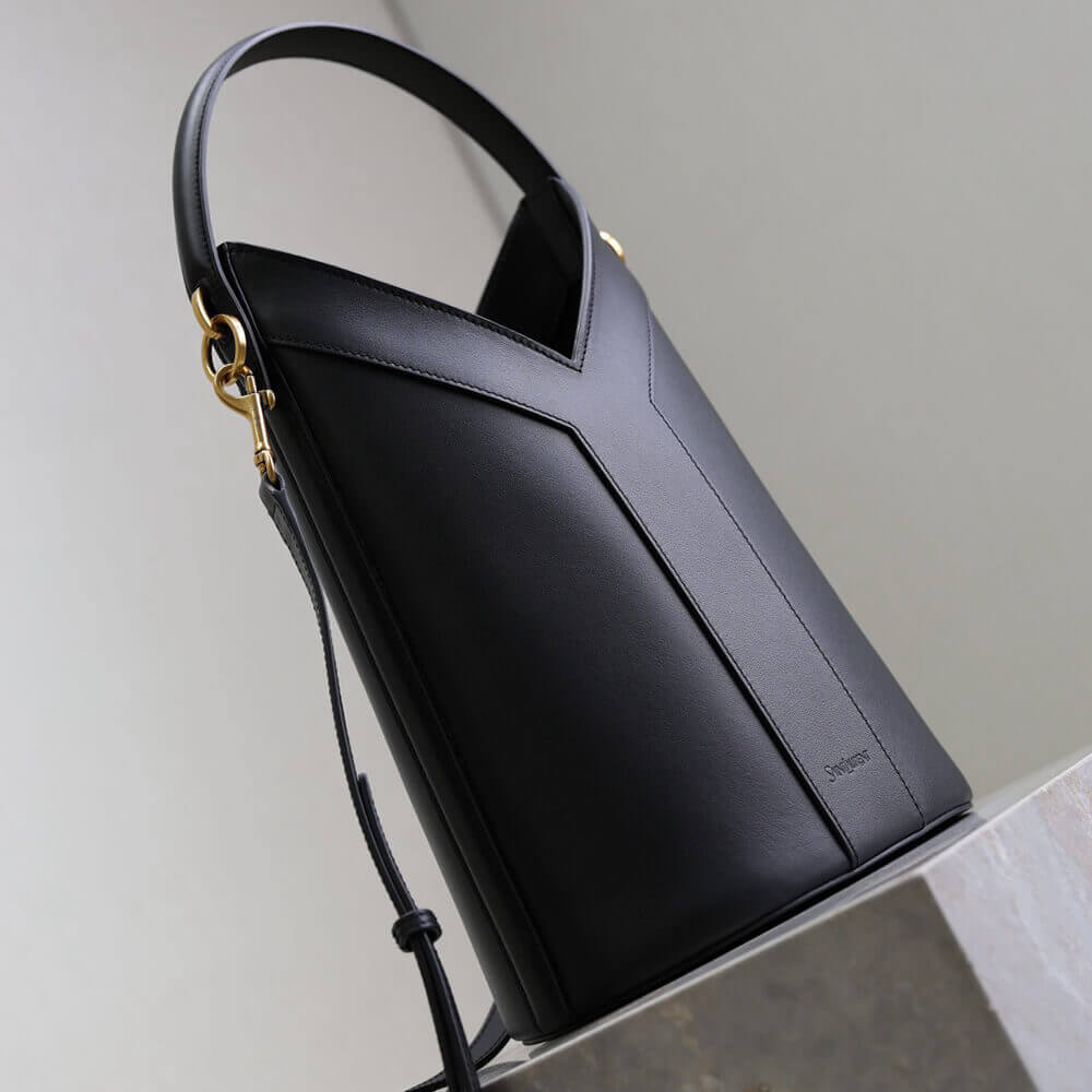 YSL Y top-handle bucket in leather(HIGH-END GRADE)