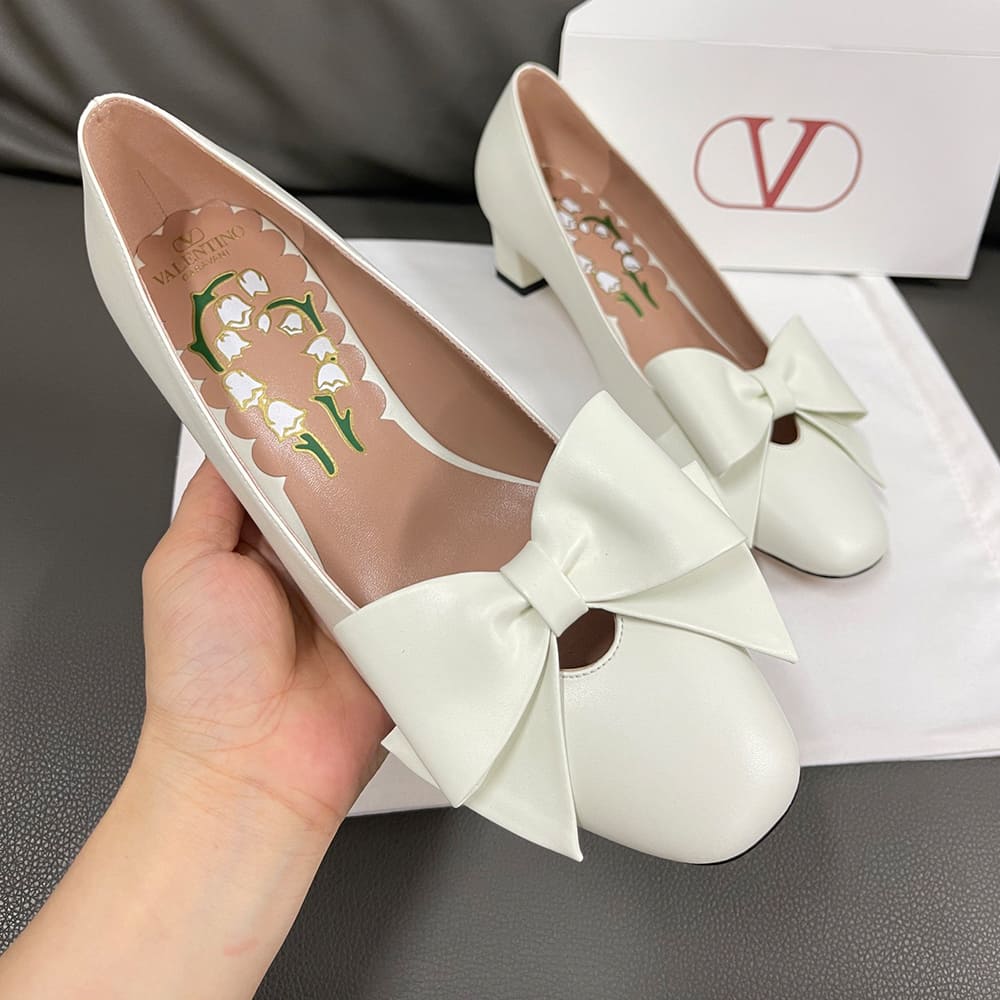 VALENTINO BOWOW sheepskin high heels (heel height 4.5 cm)