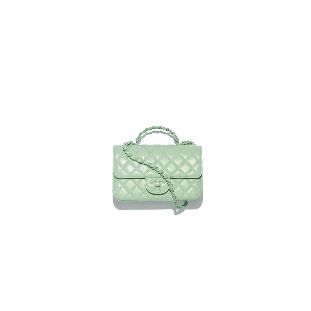 Chanel Mini Flap Bag with Top Handle(HIGH-END GRADE)