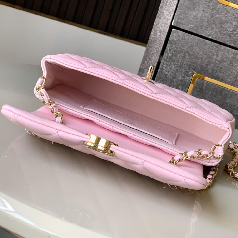 Chanel FLAP PHONE HOLDER WITH CHAIN(HIGH-END GRADE)