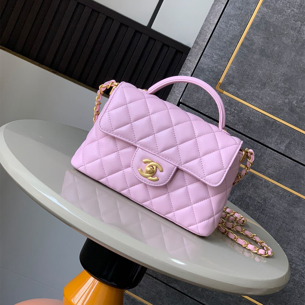 CHANEL Small Flap Bag with Top Handle(HIGH-END GRADE)