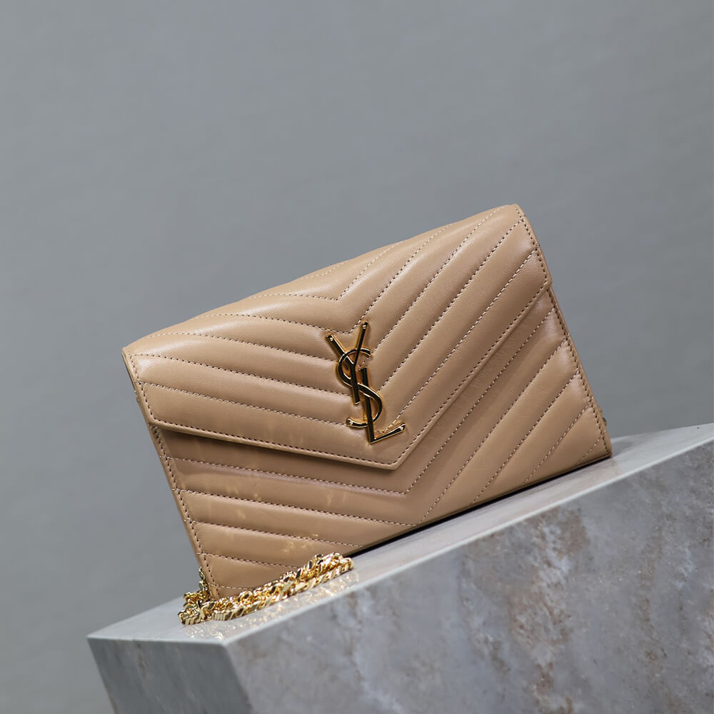 YSL cassandre chain wallet in lambskin