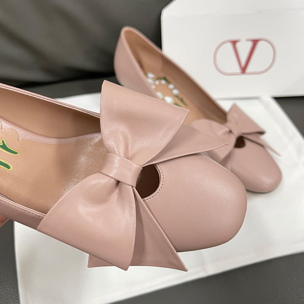 VALENTINO BOWOW sheepskin high heels (heel height 4.5 cm)