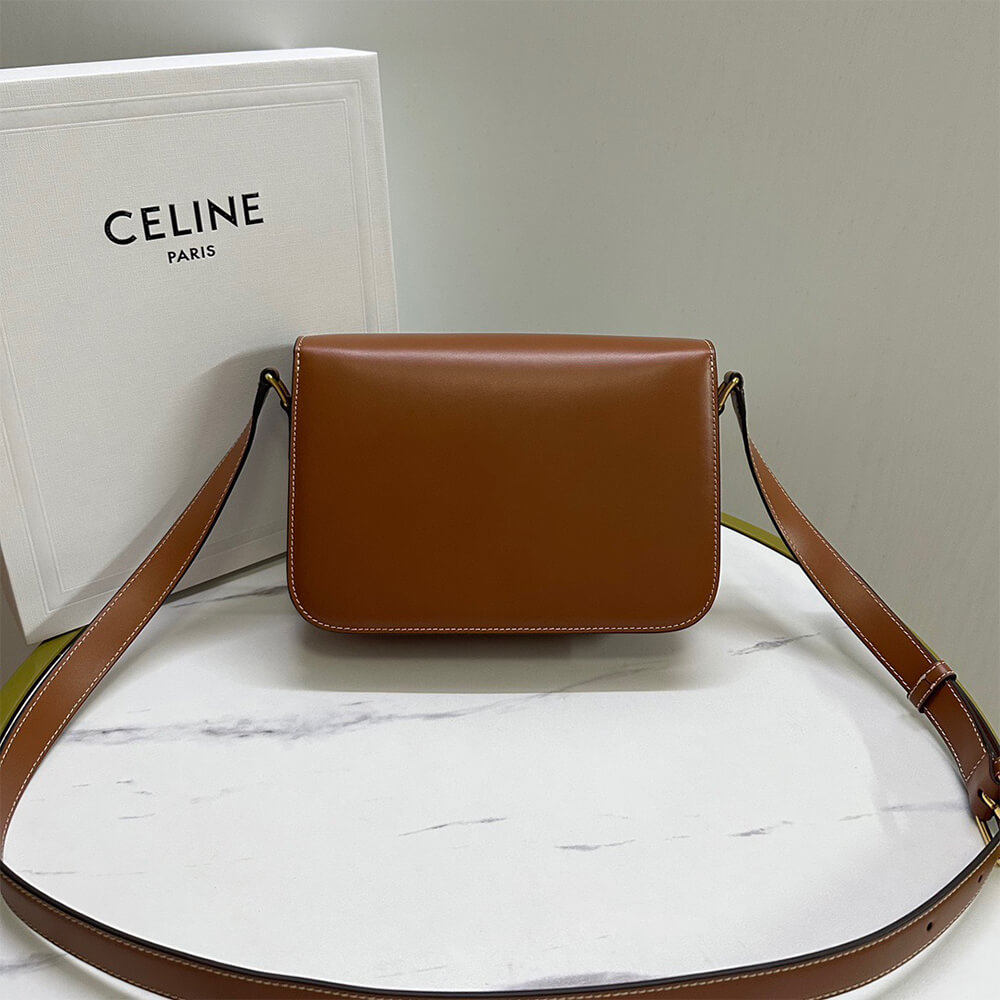 CELINE CLASSIQUE TRIOMPHE BAG in shiny calfskin(HIGH-END GRADE)