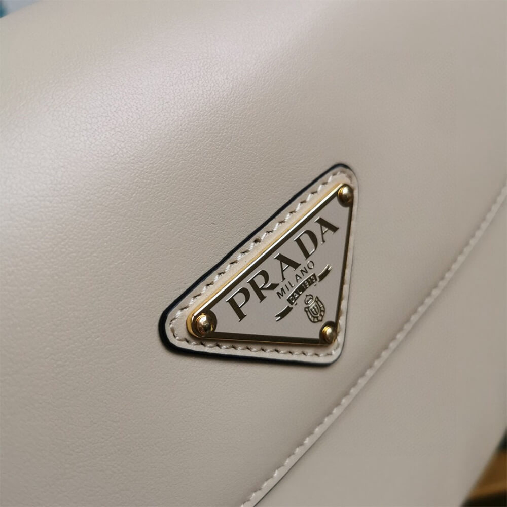 Prada Arque leather shoulder bag with flap