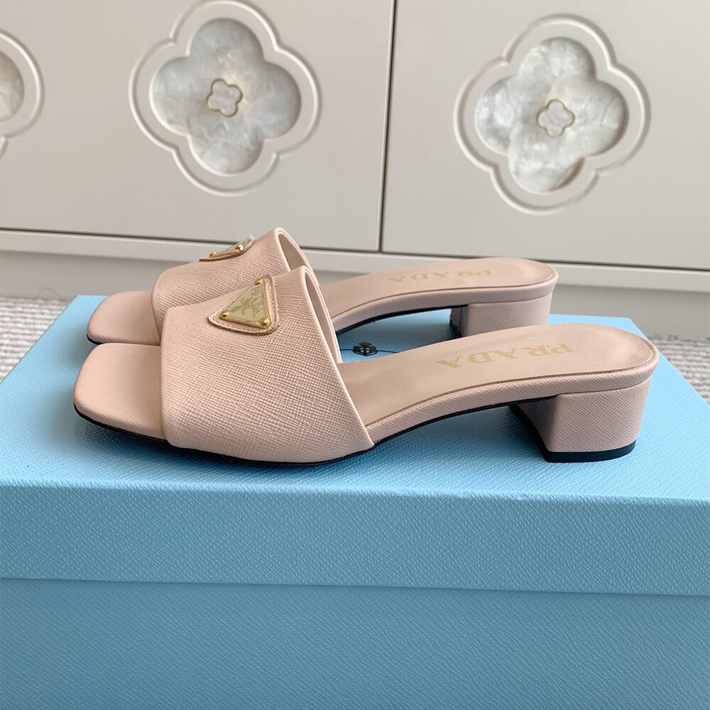 Prada Saffiano patent leather sandals